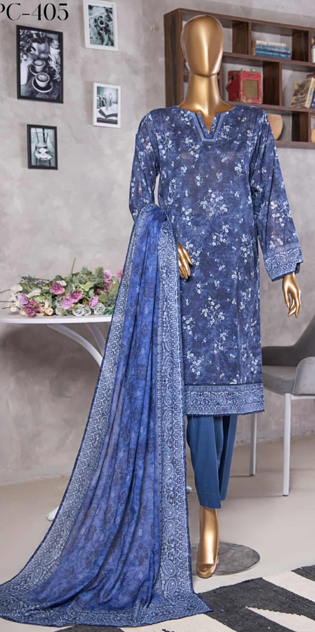 Platinum HZ Textiles By Suhaima Collection I Digital Printed Lawn Suit Unstitched 3 Piece - Summer Collection