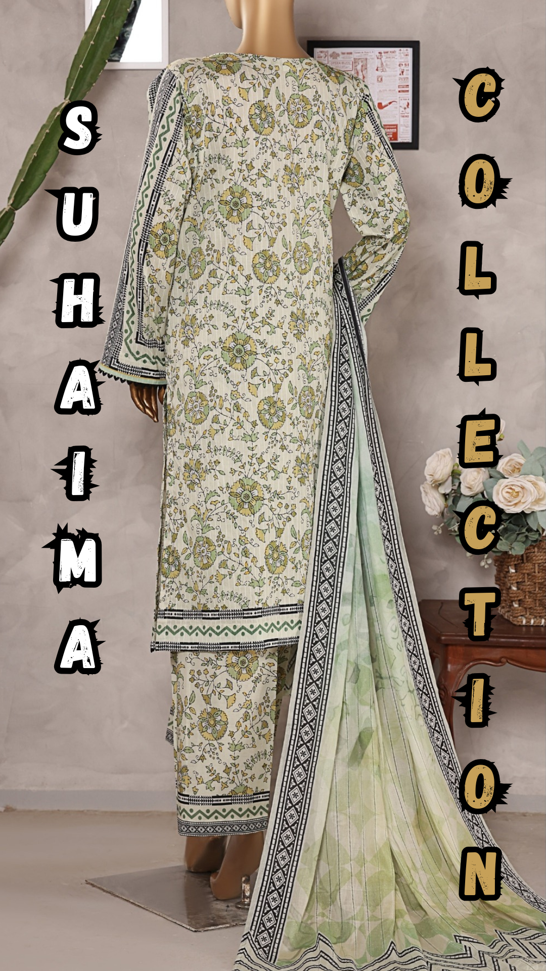 NAYAB I Digital printed Doriya with Tarkashi Digital printed lawn dupatta I HZ I SUHAIMA COLLECTION