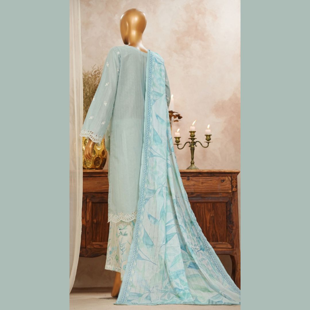 CHIKANKARI I READYTO WEAR I SLUB SOLID EMBROIDERED I HZ I SUHAIMA COLLECTION