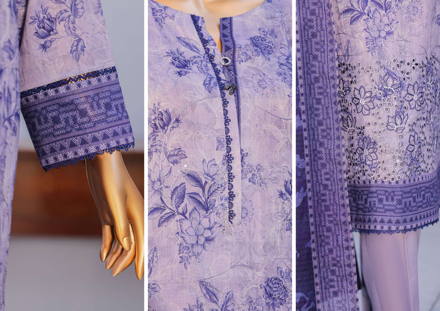 MEHAK CROSS SLUB EMBROIDERED COLLECTION