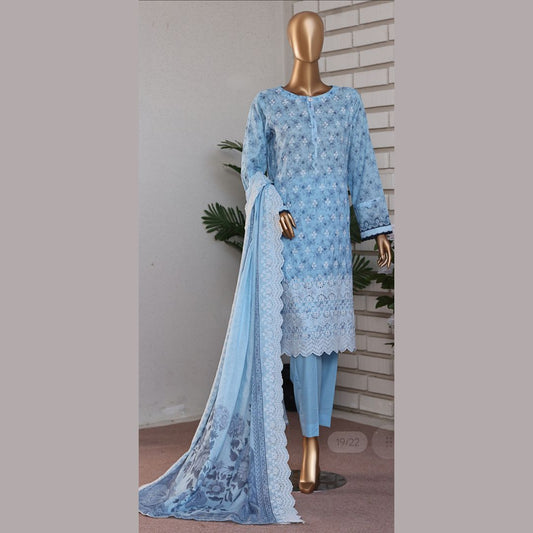 Premium Lawnkari By Suhaima Collection Embroidered Lawn Suit Unstitched 3 Piece - Summer Collection