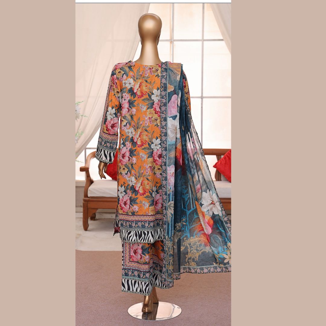 Luxe Prints By Hz Textile I Suhaima Collection I Digital Printed Lawn Suit I Unstitched 3 Piece- Summer Collection