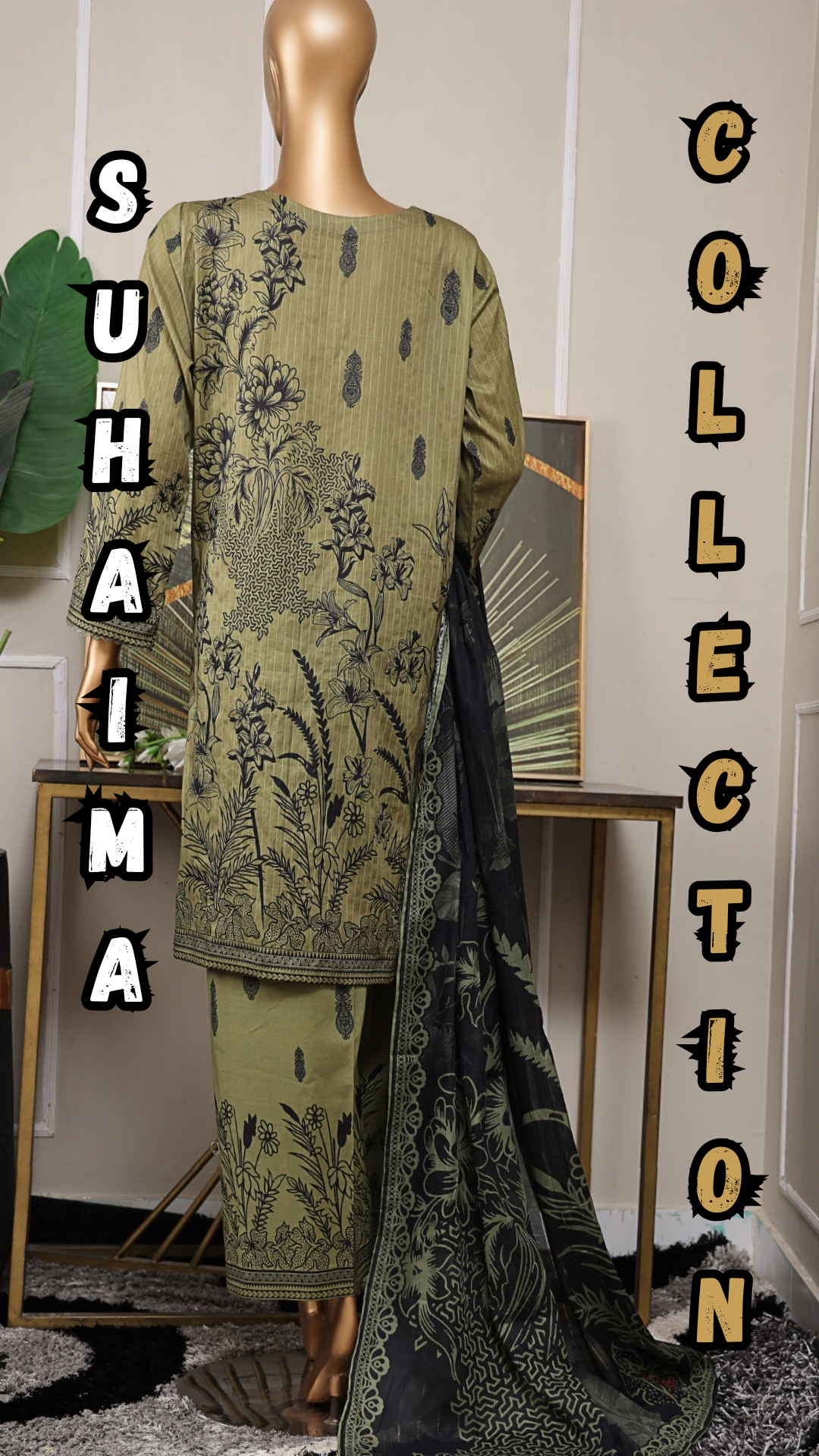NAYAB I Digital printed Doriya with Tarkashi Digital printed lawn dupatta I HZ I SUHAIMA COLLECTION