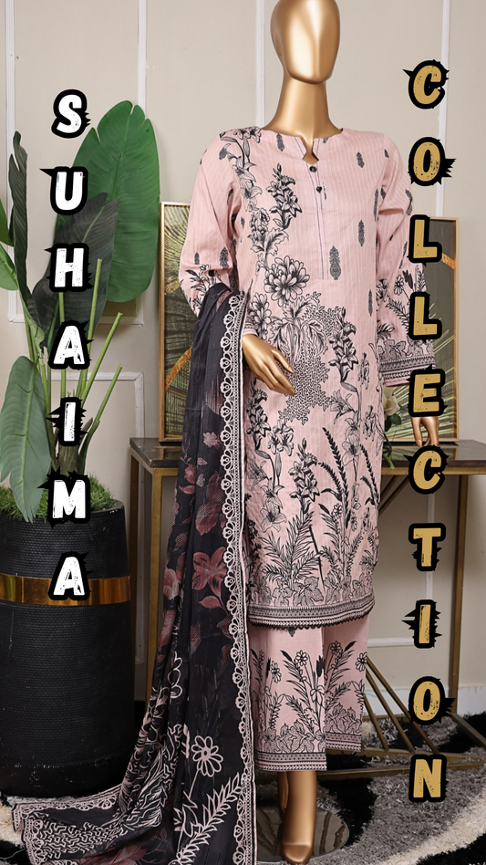 NAYAB I Digital printed Doriya with Tarkashi Digital printed lawn dupatta I HZ I SUHAIMA COLLECTION