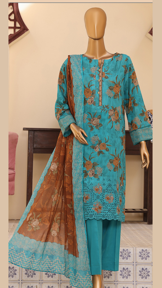 Mehak By HZ Textiles Embroidered Lawn Suit Unstitched 3 Piece I Suhaima Collection- Summer Collection