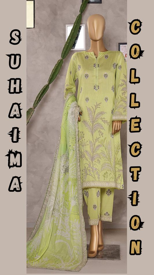 NAYAB I Digital printed Doriya with Tarkashi Digital printed lawn dupatta I HZ I SUHAIMA COLLECTION