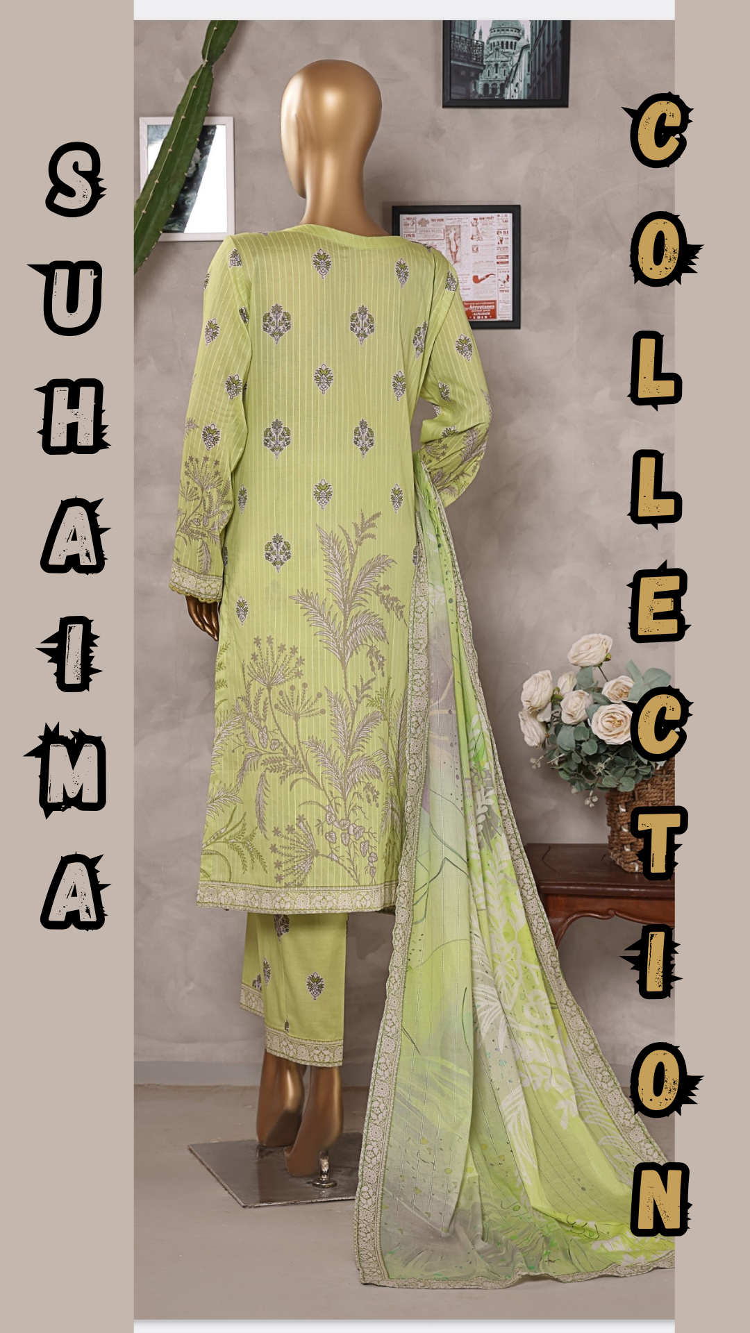 NAYAB I Digital printed Doriya with Tarkashi Digital printed lawn dupatta I HZ I SUHAIMA COLLECTION
