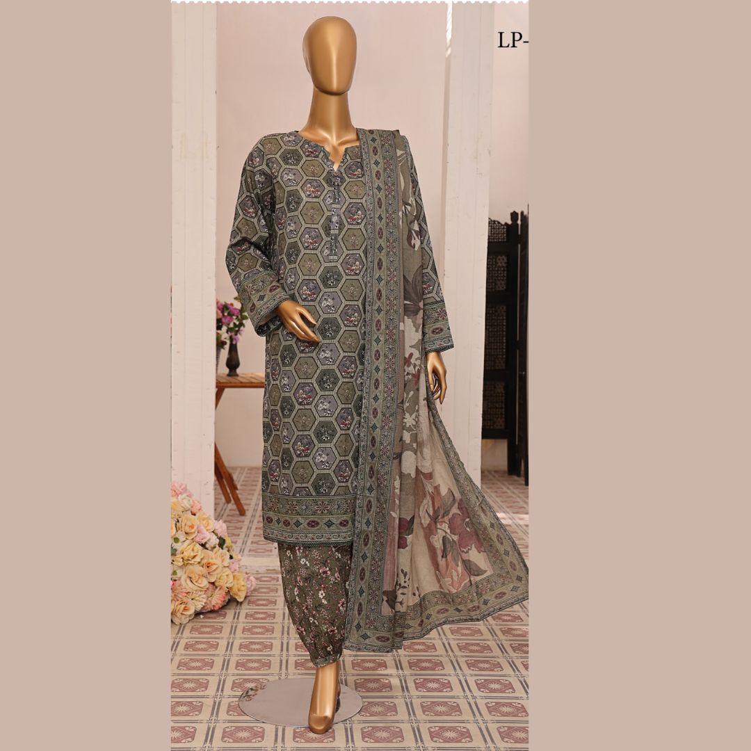 Luxe Prints By Hz Textile I Suhaima Collection I Digital Printed Lawn Suit I Unstitched 3 Piece- Summer Collection