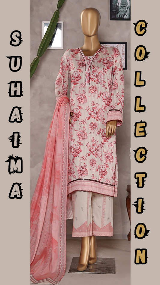 NAYAB I Digital printed Doriya with Tarkashi Digital printed lawn dupatta I HZ I SUHAIMA COLLECTION