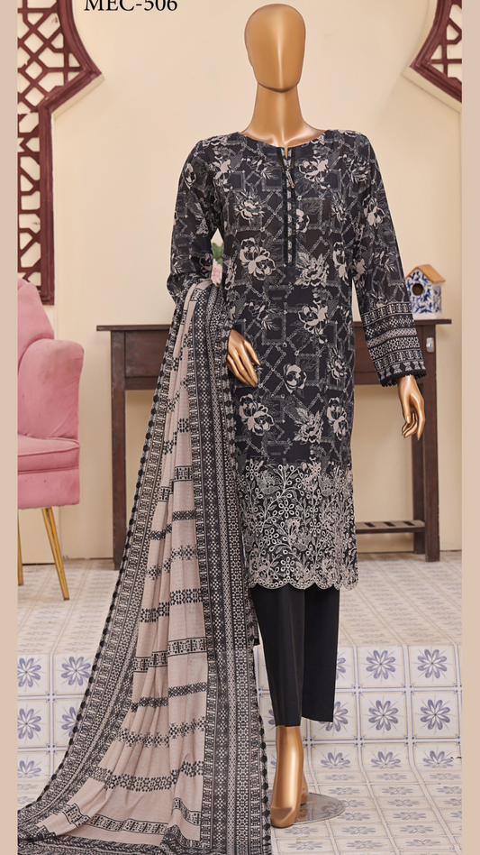 Mehak By HZ Textiles Embroidered Lawn Suit Unstitched 3 Piece I Suhaima Collection- Summer Collection