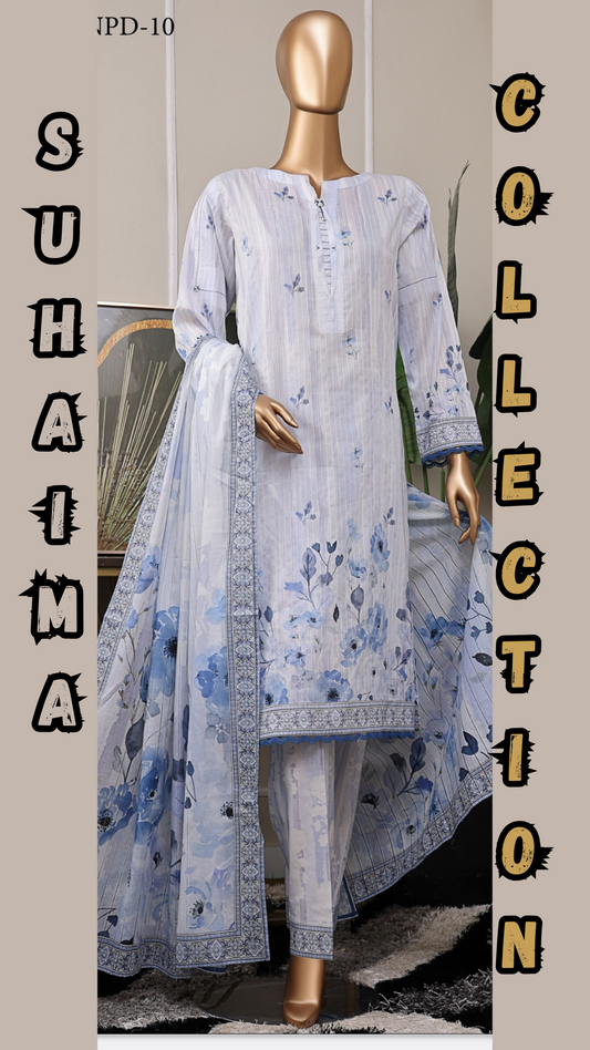 NAYAB I Digital printed Doriya with Tarkashi Digital printed lawn dupatta I HZ I SUHAIMA COLLECTION