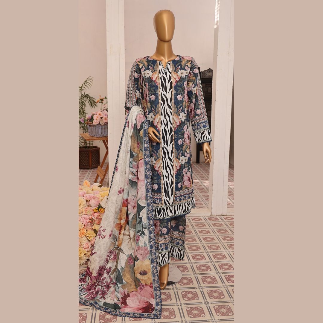 Luxe Prints By Hz Textile I Suhaima Collection I Digital Printed Lawn Suit I Unstitched 3 Piece- Summer Collection