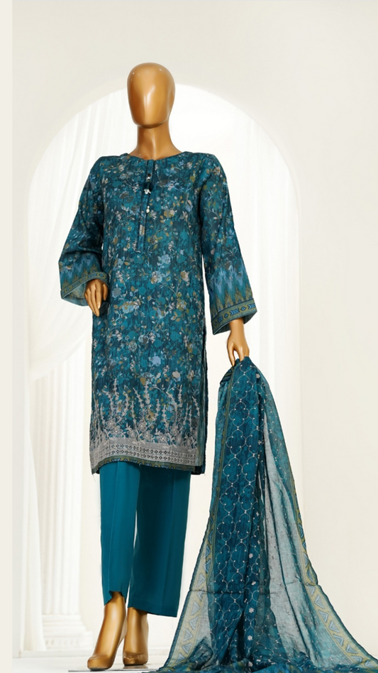 Printkari  I PRINTS BY HZ I RTW I CHIKANKARI I 3 PC I Suhaima Collection