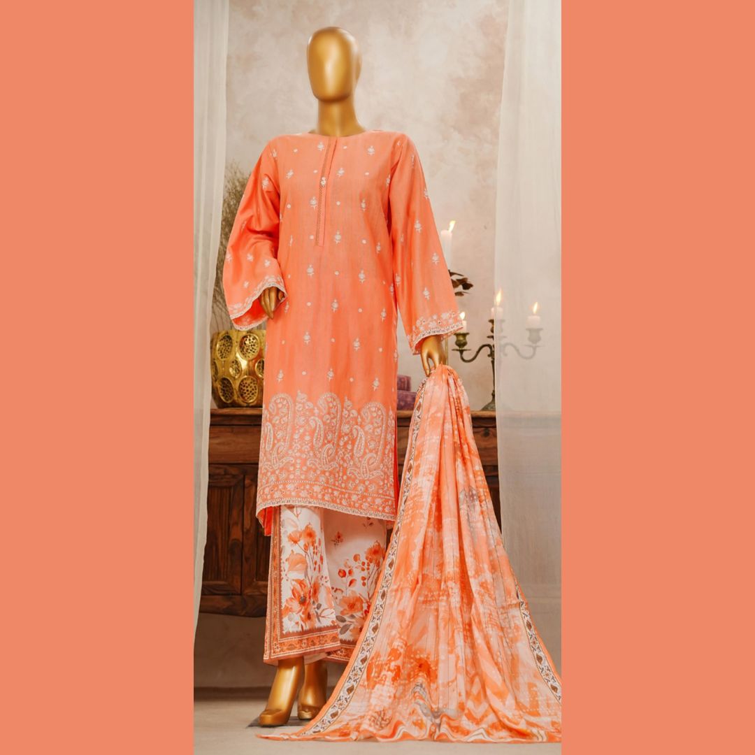 CHIKANKARI I READYTO WEAR I SLUB SOLID EMBROIDERED I HZ I SUHAIMA COLLECTION