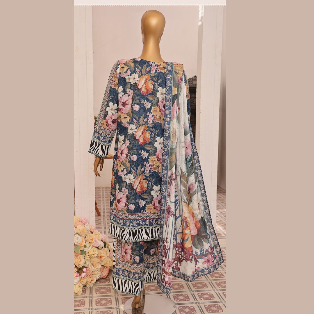 Luxe Prints By Hz Textile I Suhaima Collection I Digital Printed Lawn Suit I Unstitched 3 Piece- Summer Collection