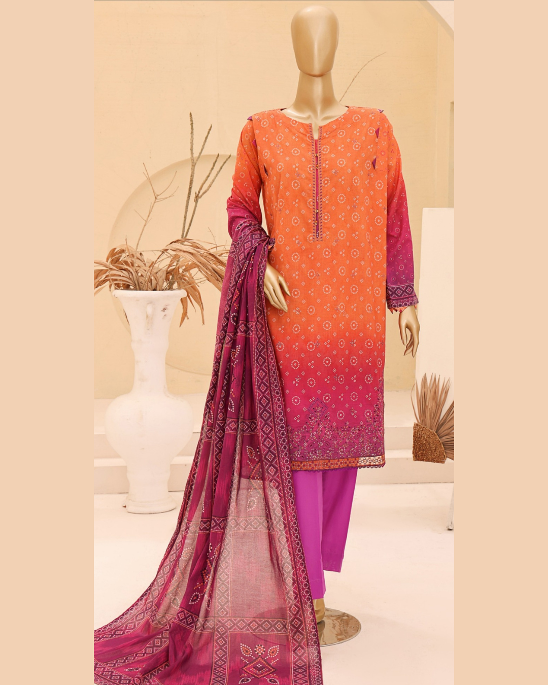 CHUNRI HZ TEXTILE BY SUHAIMA COLLECTION I EMBROIDERED LAWN COLLECTION IUNSTITCHED I ONLINE STORE