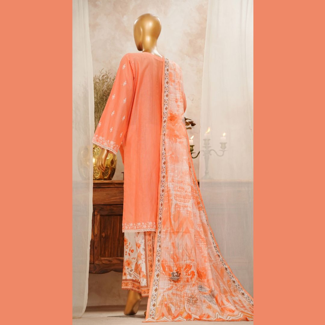CHIKANKARI I READYTO WEAR I SLUB SOLID EMBROIDERED I HZ I SUHAIMA COLLECTION
