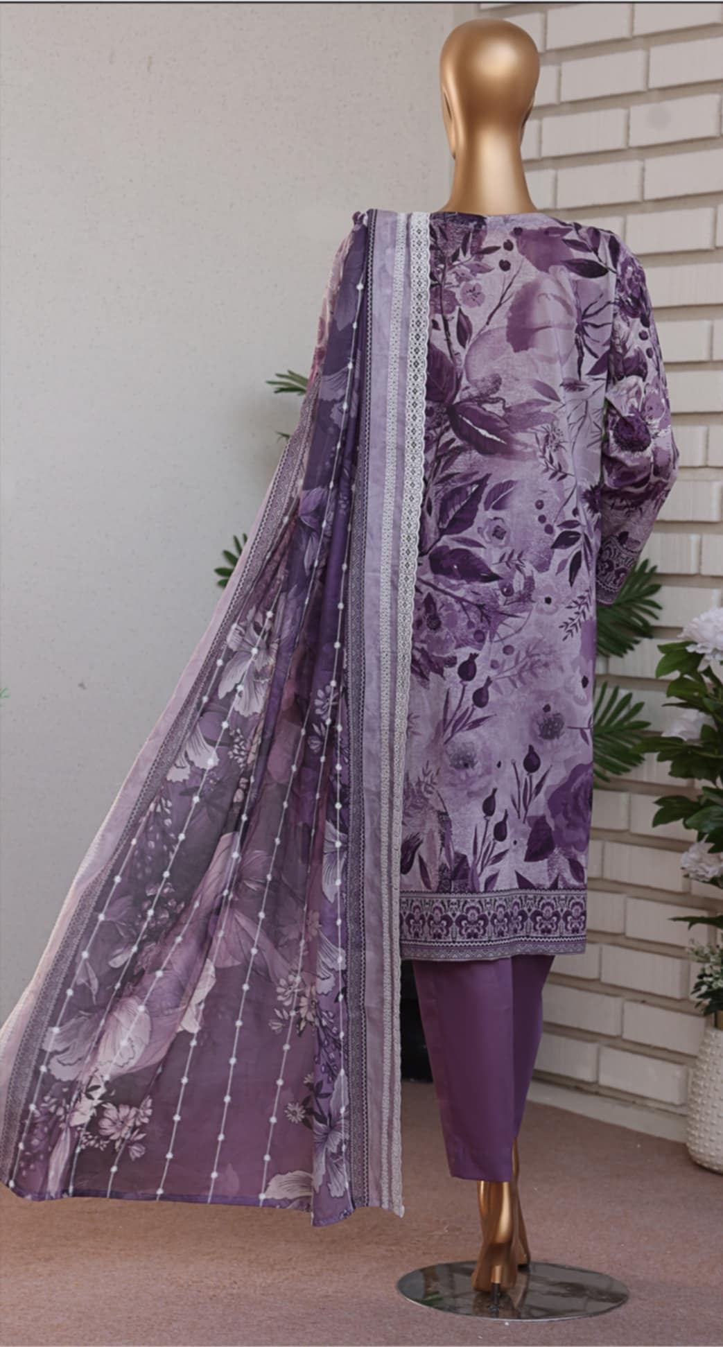 Premium Lawnkari By Suhaima Collection Embroidered Lawn Suit Unstitched 3 Piece - Summer Collection