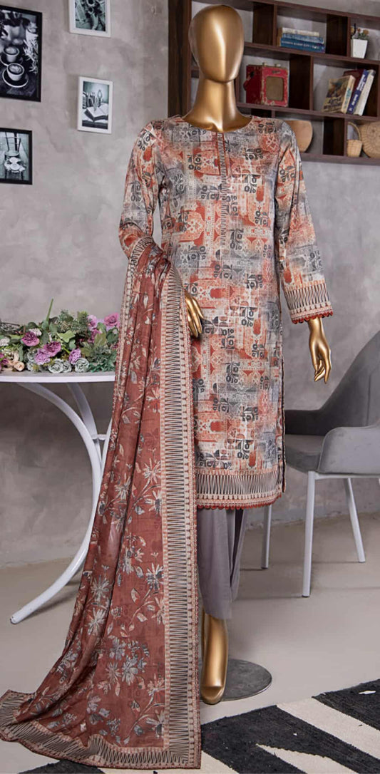 Platinum HZ Textiles By Suhaima Collection I  Digital Printed Lawn Suit Unstitched 3 Piece - Summer Collection