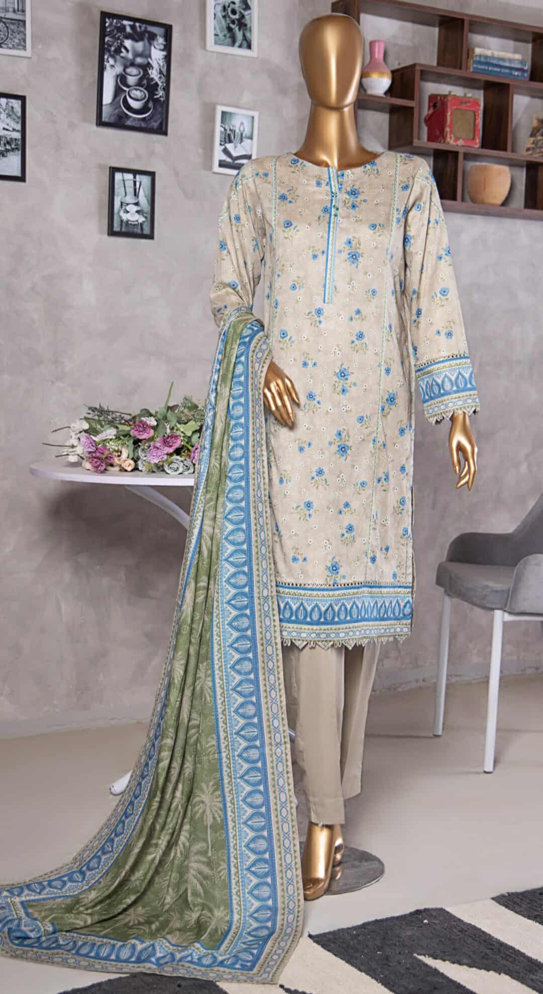 Platinum HZ Textiles By Suhaima Collection I  Digital Printed Lawn Suit Unstitched 3 Piece - Summer Collection
