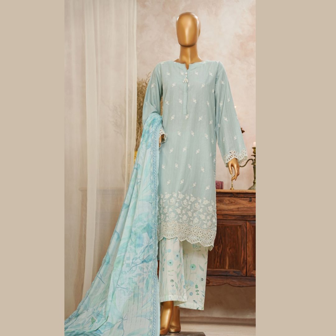 CHIKANKARI I READYTO WEAR I SLUB SOLID EMBROIDERED I HZ I SUHAIMA COLLECTION