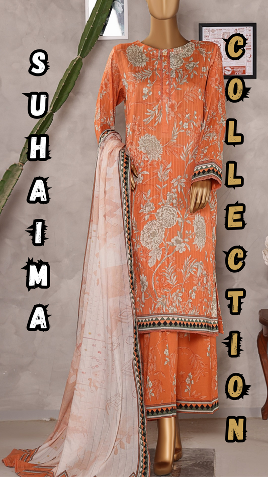 NAYAB I Digital printed Doriya with Tarkashi Digital printed lawn dupatta I HZ I SUHAIMA COLLECTION