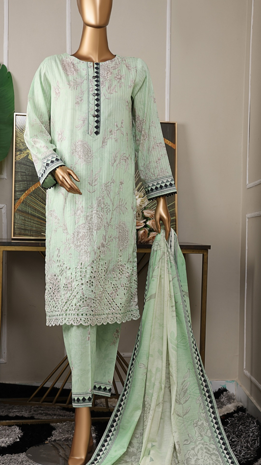 Nayab By HZ Textiles Printkari Embroidered Lawn Suit Unstitched 3 Piece- Summer Collection
