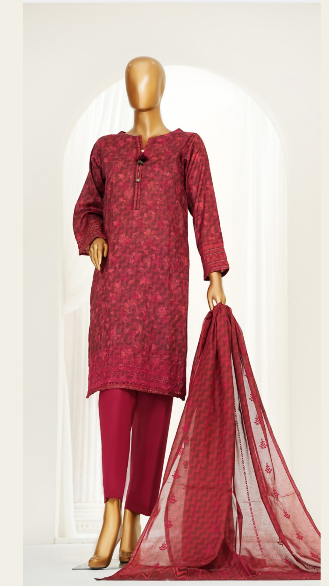 Printkari  I PRINTS BY HZ I RTW I CHIKANKARI I 3 PC I Suhaima Collection