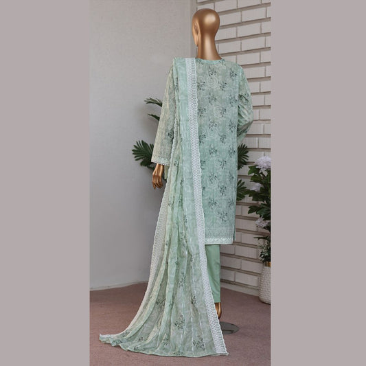 Premium Lawnkari By Suhaima Collection Embroidered Lawn Suit Unstitched 3 Piece - Summer Collection