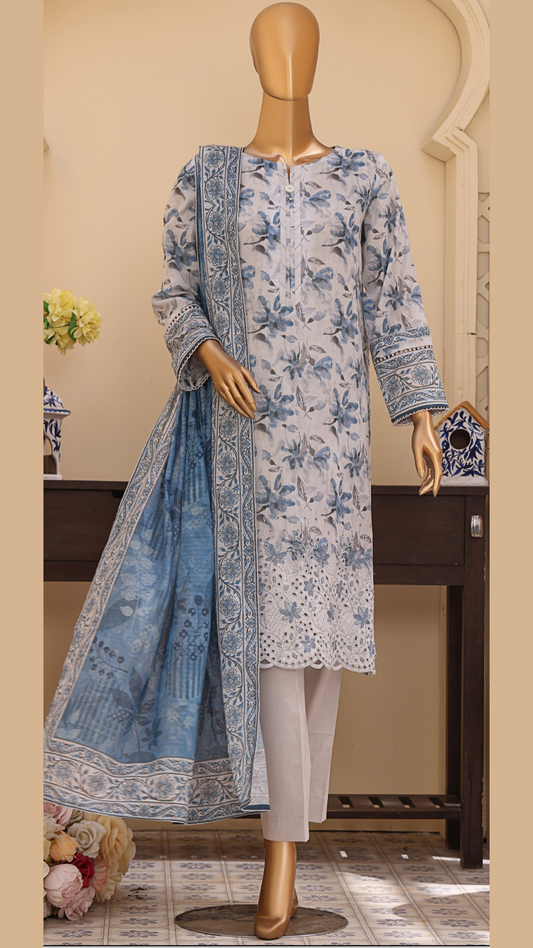 Mehak By HZ Textiles Embroidered Lawn Suit Unstitched 3 Piece I Suhaima Collection- Summer Collection