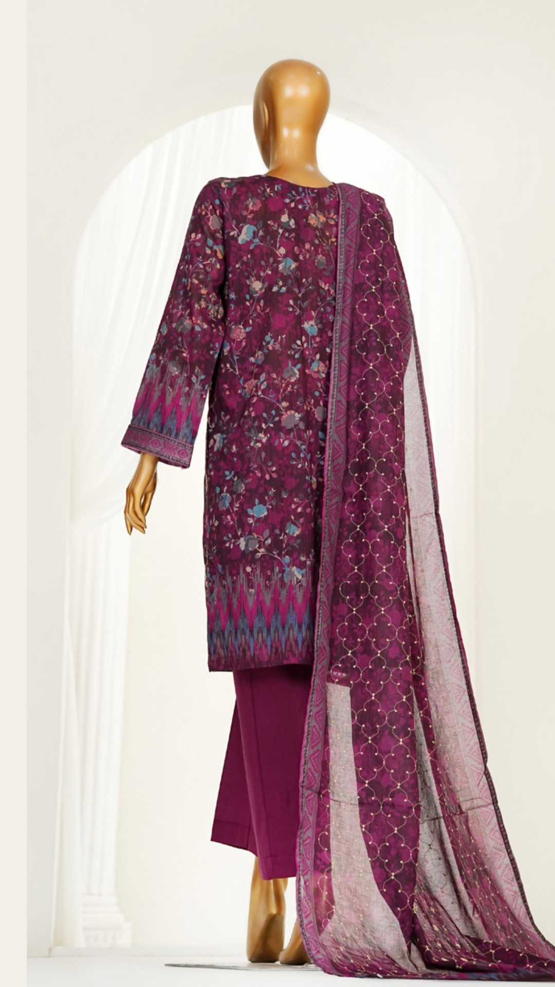 Printkari  I PRINTS BY HZ I RTW I CHIKANKARI I 3 PC I Suhaima Collection