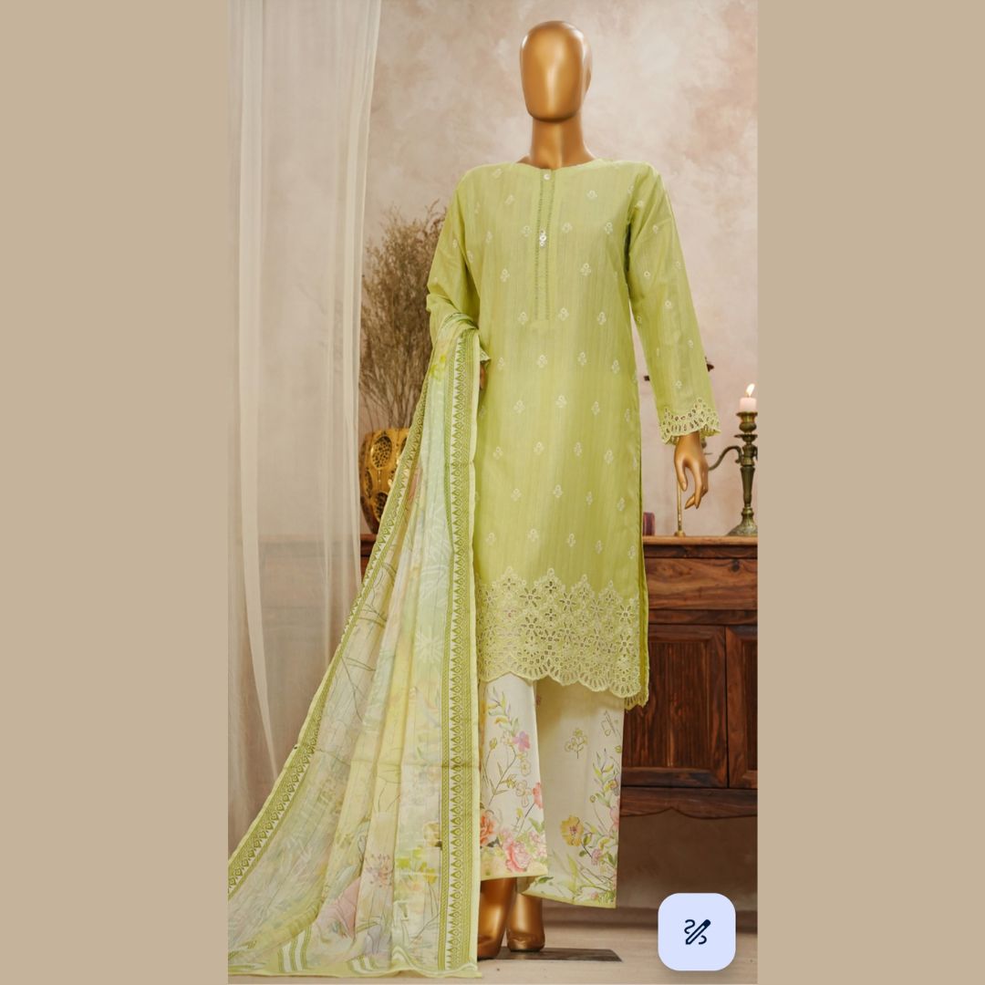 CHIKANKARI I READYTO WEAR I SLUB SOLID EMBROIDERED I HZ I SUHAIMA COLLECTION
