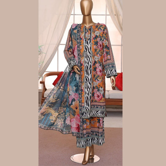 Luxe Prints By Hz Textile I Suhaima Collection I Digital Printed Lawn Suit I Unstitched 3 Piece- Summer Collection