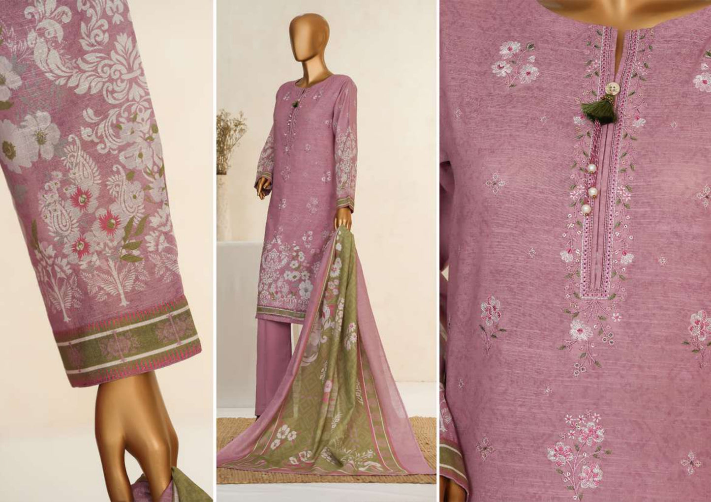 KHADDARPC Embroidered