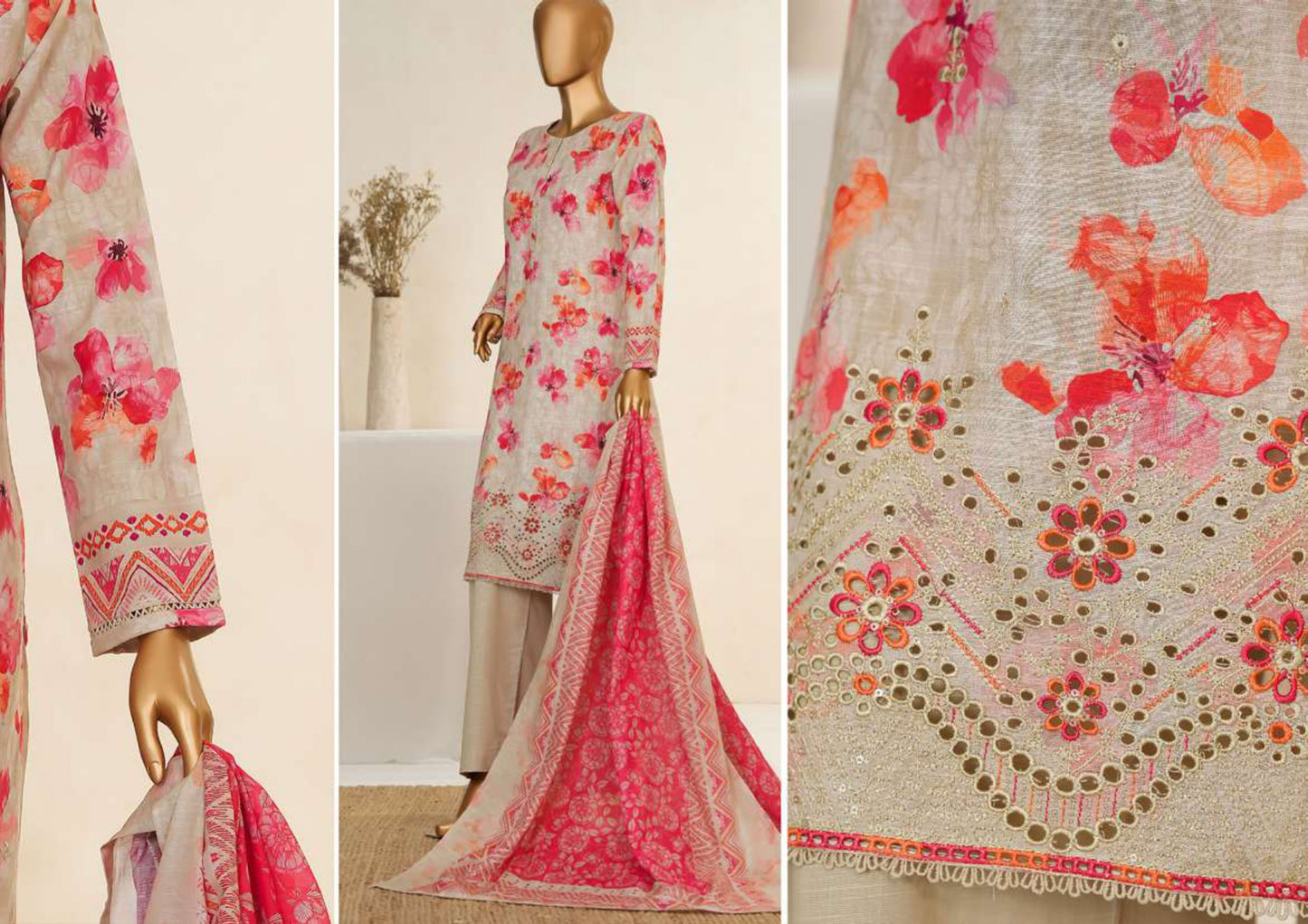 KHADDARPC Embroidered