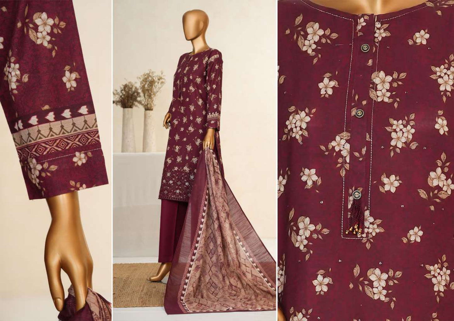 KHADDARPC Embroidered
