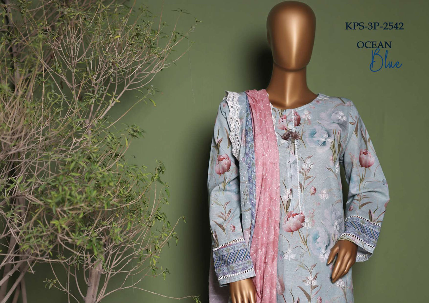 KHADDAR PRINTKARI Embroidered