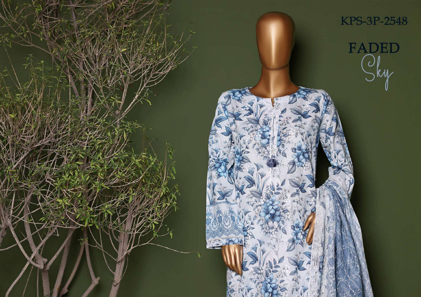 KHADDAR PRINTKARI Embroidered