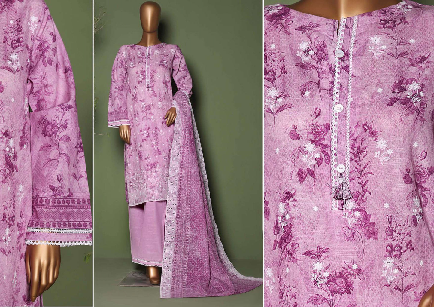 KHADDAR PRINTKARI Embroidered