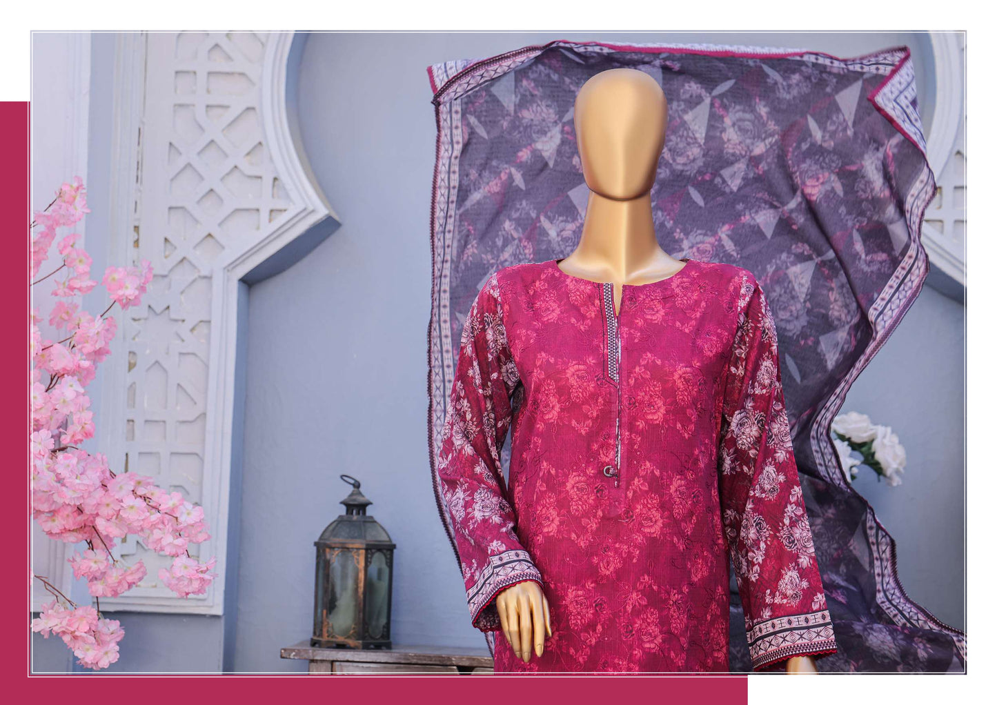 MEHAK CROSS SLUB EMBROIDERED COLLECTION