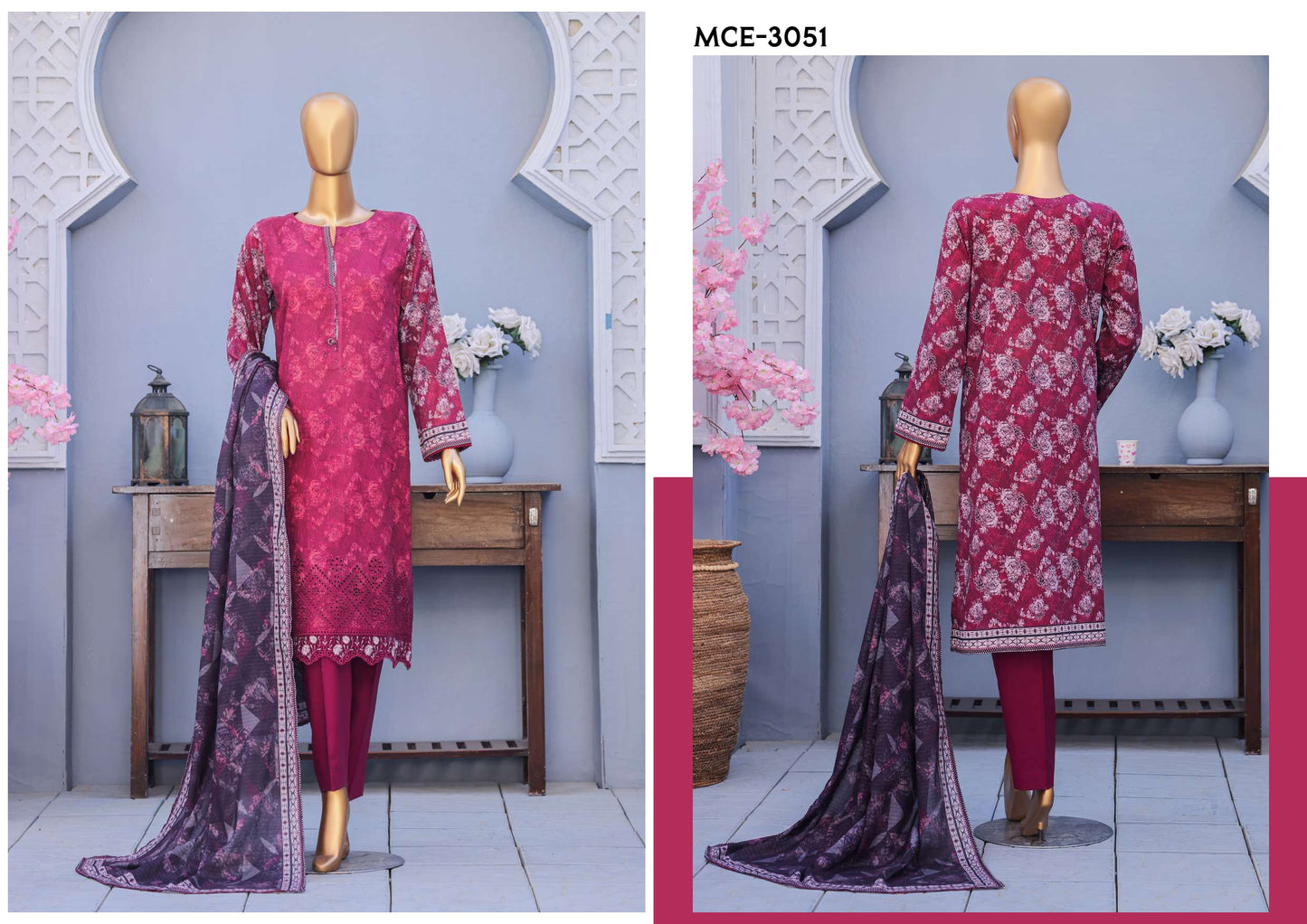 MEHAK CROSS SLUB EMBROIDERED COLLECTION