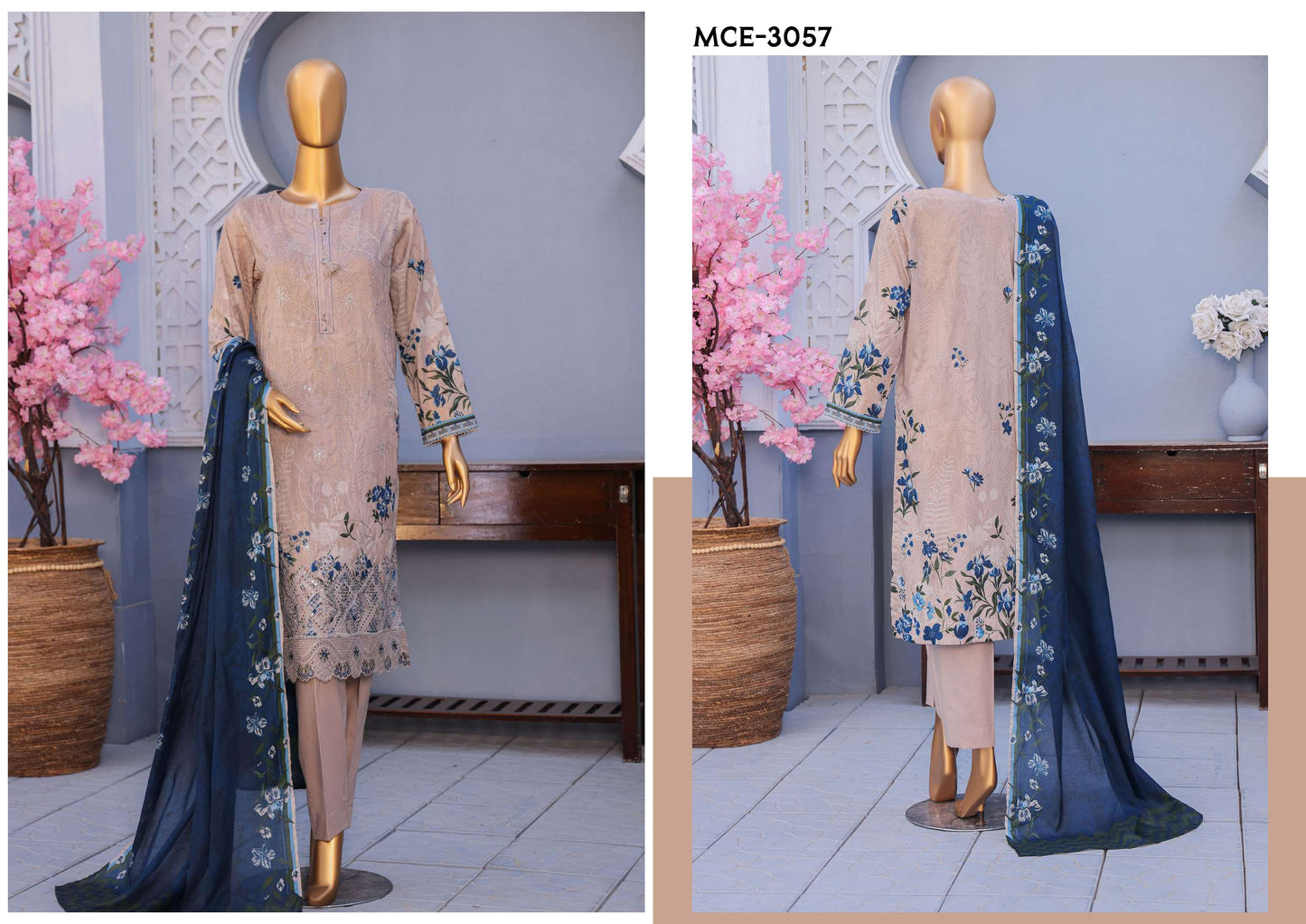 MEHAK CROSS SLUB EMBROIDERED COLLECTION