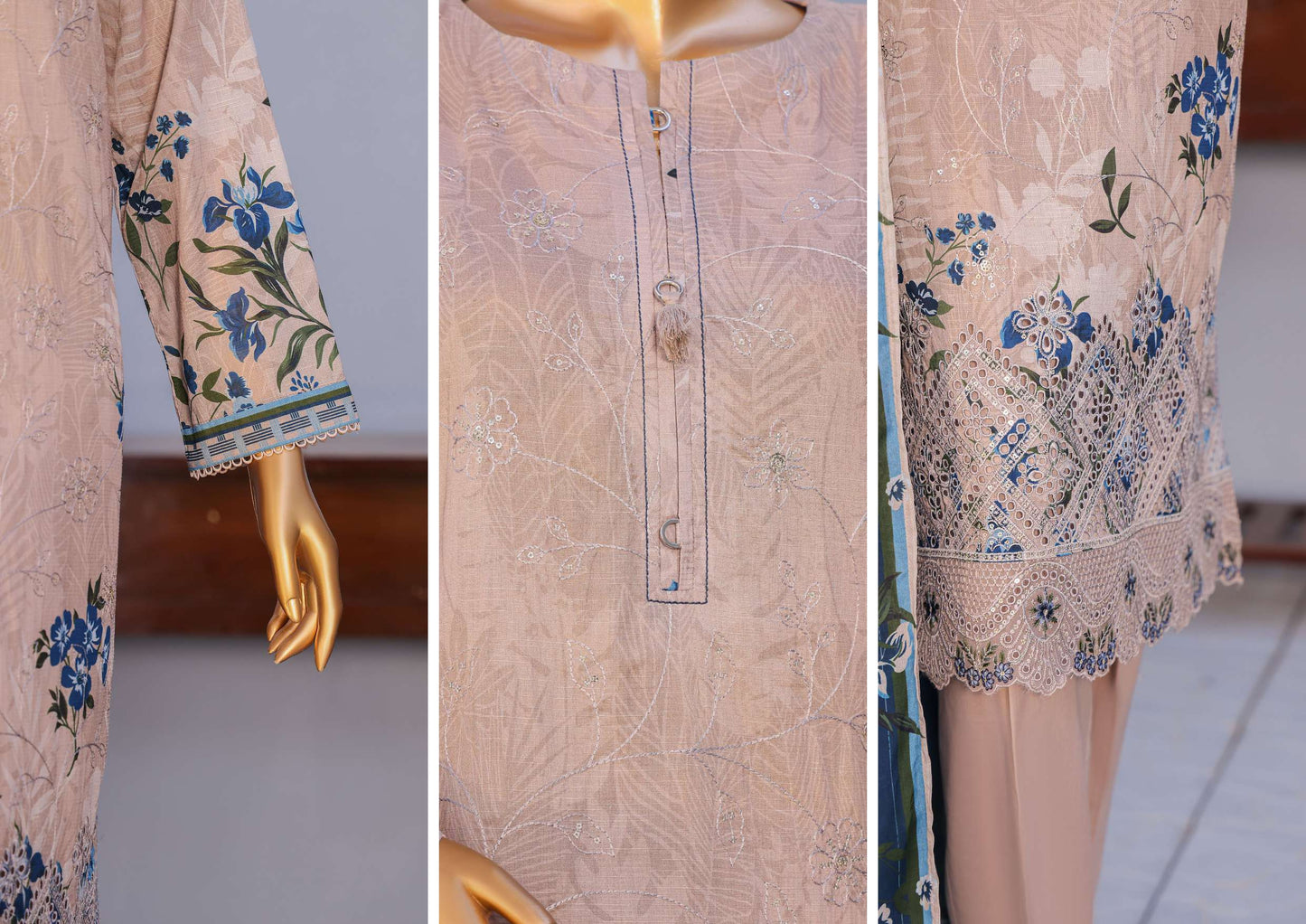 MEHAK CROSS SLUB EMBROIDERED COLLECTION