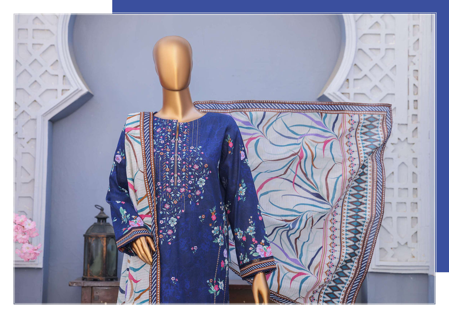 MEHAK CROSS SLUB EMBROIDERED COLLECTION