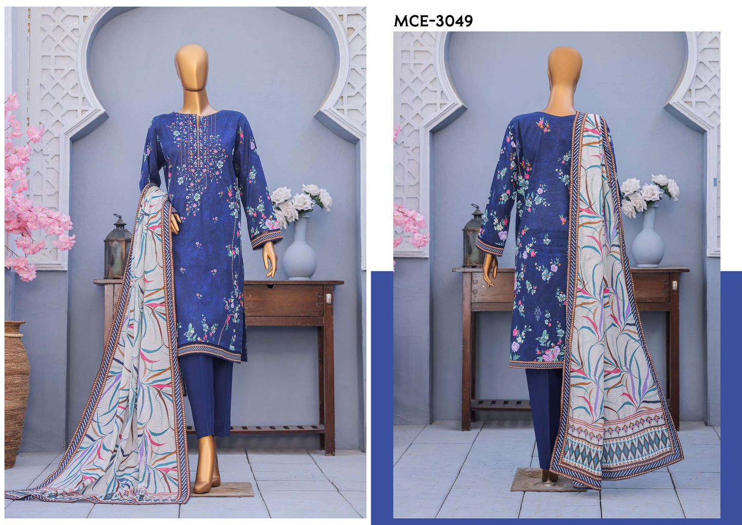 MEHAK CROSS SLUB EMBROIDERED COLLECTION