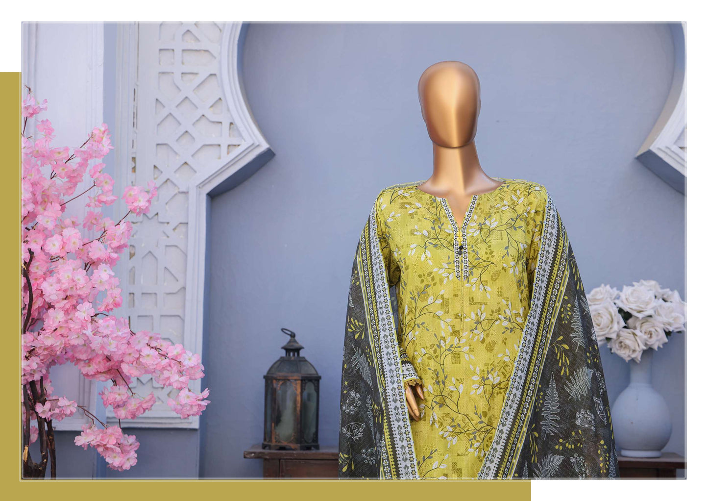 MEHAK CROSS SLUB EMBROIDERED COLLECTION