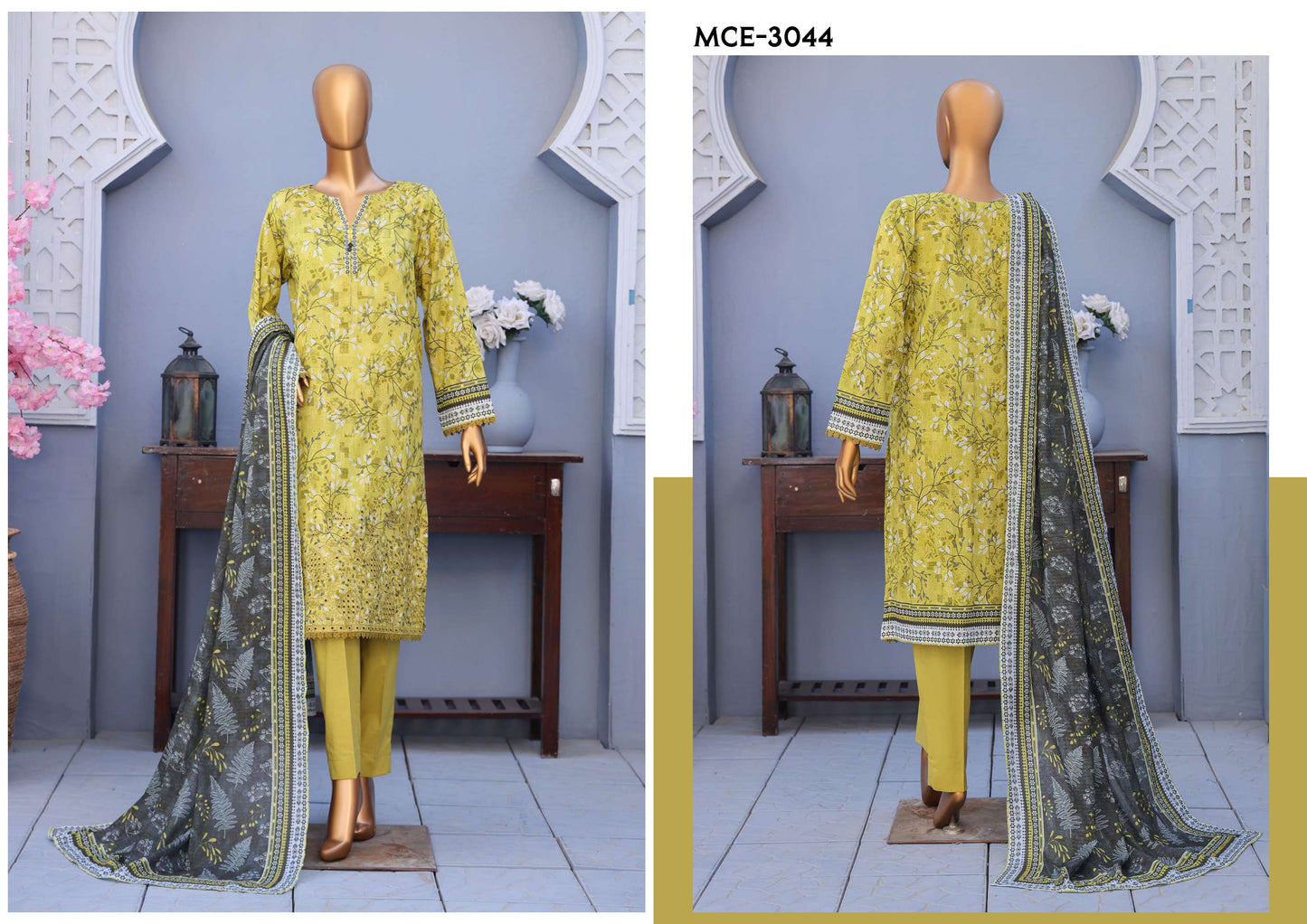 MEHAK CROSS SLUB EMBROIDERED COLLECTION