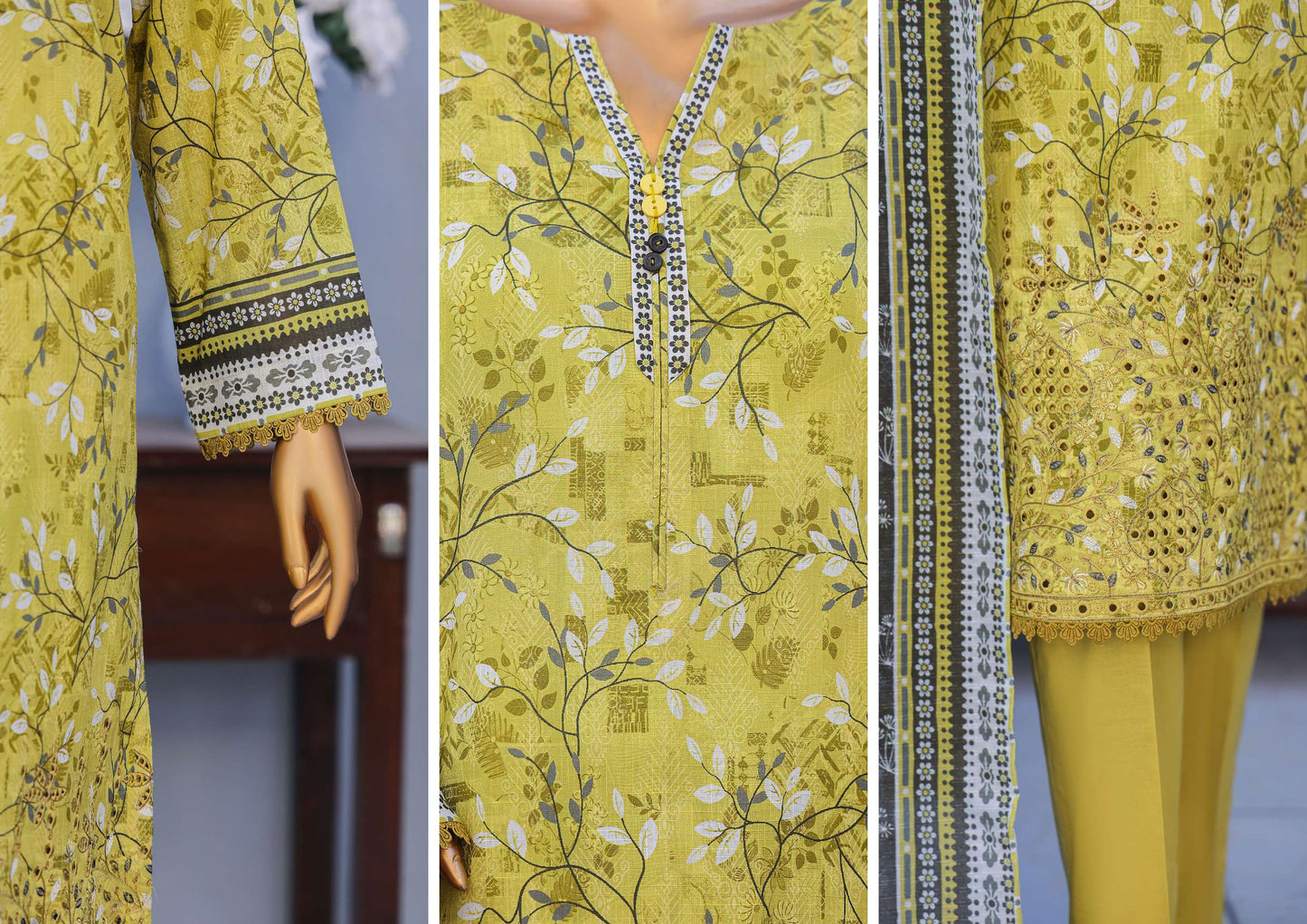 MEHAK CROSS SLUB EMBROIDERED COLLECTION