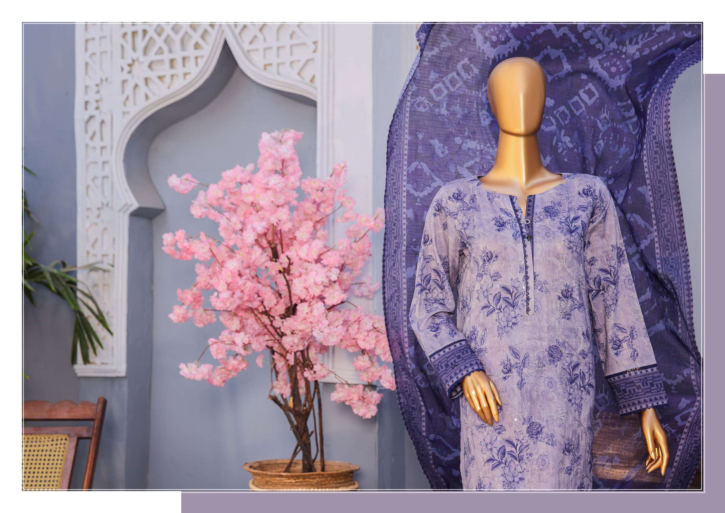 MEHAK CROSS SLUB EMBROIDERED COLLECTION