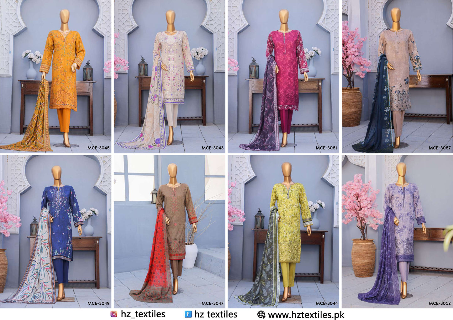 MEHAK CROSS SLUB EMBROIDERED COLLECTION